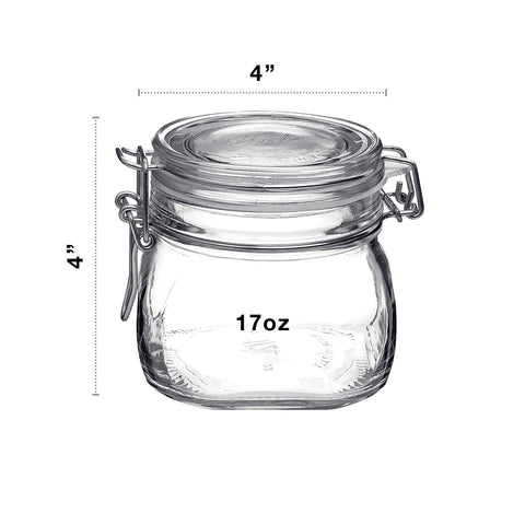 Bormioli Rocco Fido airtight hinged lid with gasket seals freshness.