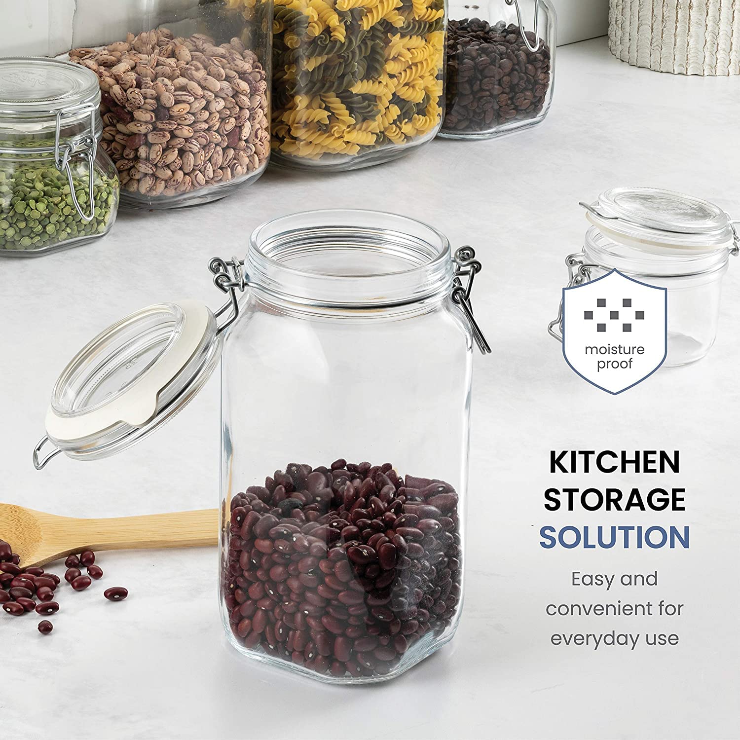 Bormioli Rocco Fido jar suitable for brewing kombucha and infused beverages.