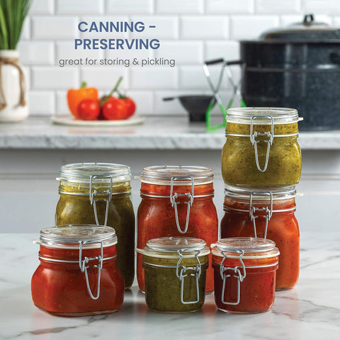 Bormioli Rocco Fido jar made in Italy with heat-tolerant glass.