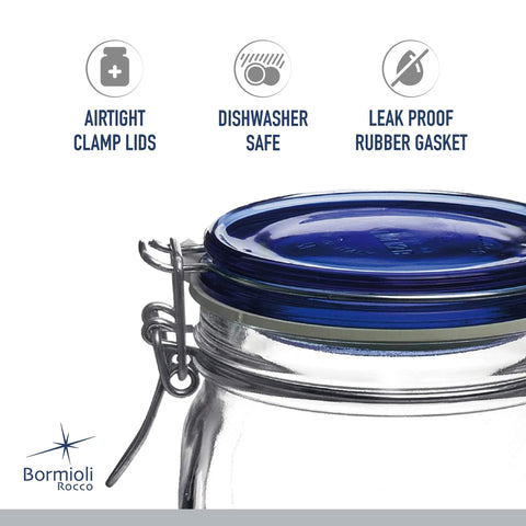 Bormioli Rocco Fido trigger lid showing airtight closure