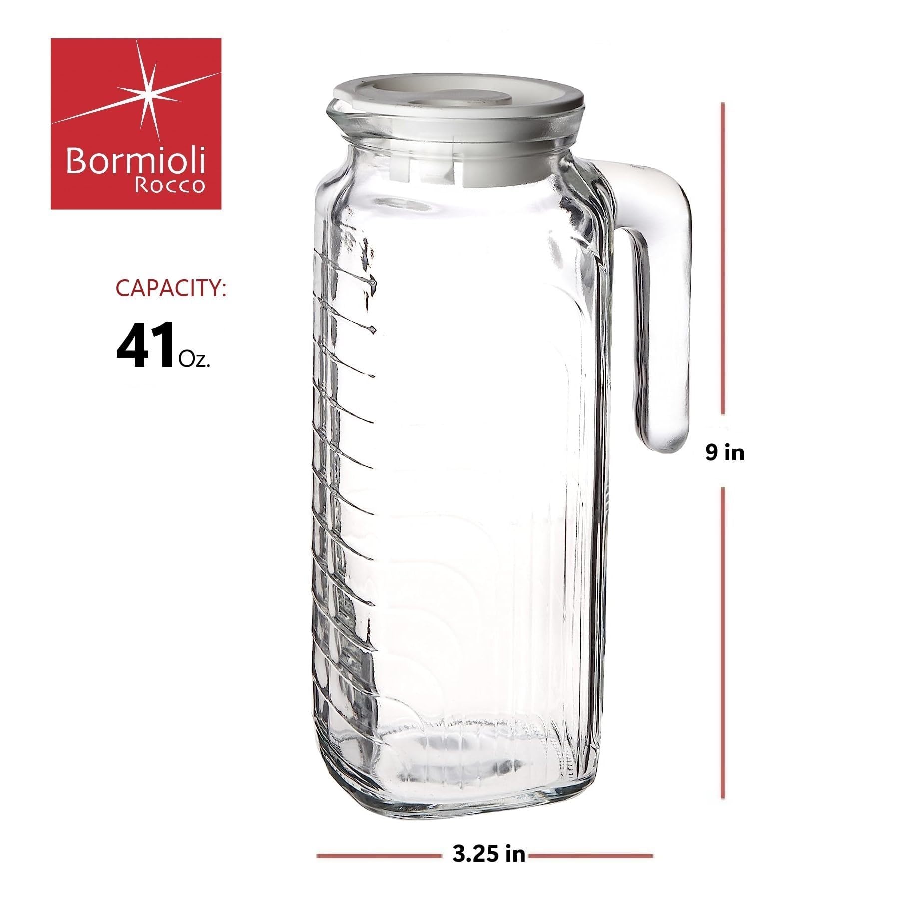 Bormioli Rocco Gelo jug with dishwasher-safe design for easy cleaning.