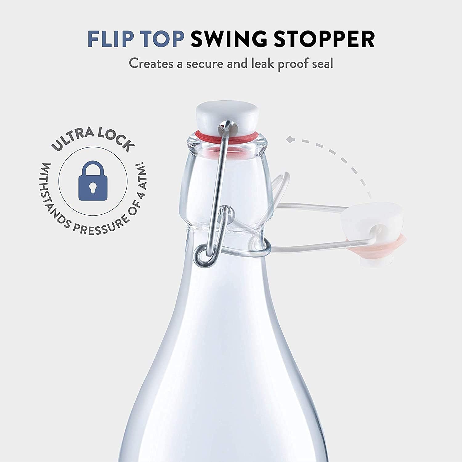 Transparent Giara glass bottle highlighting content visibility