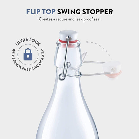 Transparent Giara glass bottle highlighting content visibility