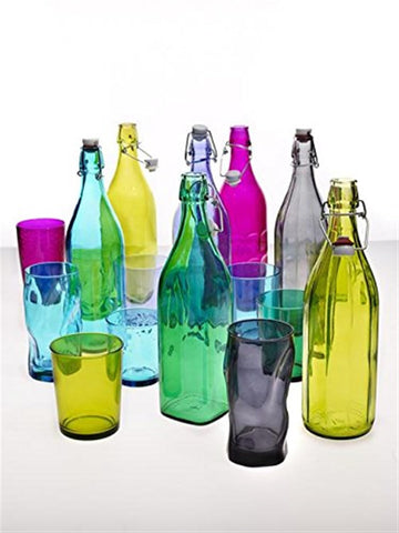 Italian-made Giara bottle showcases craftsmanship and table service appeal.