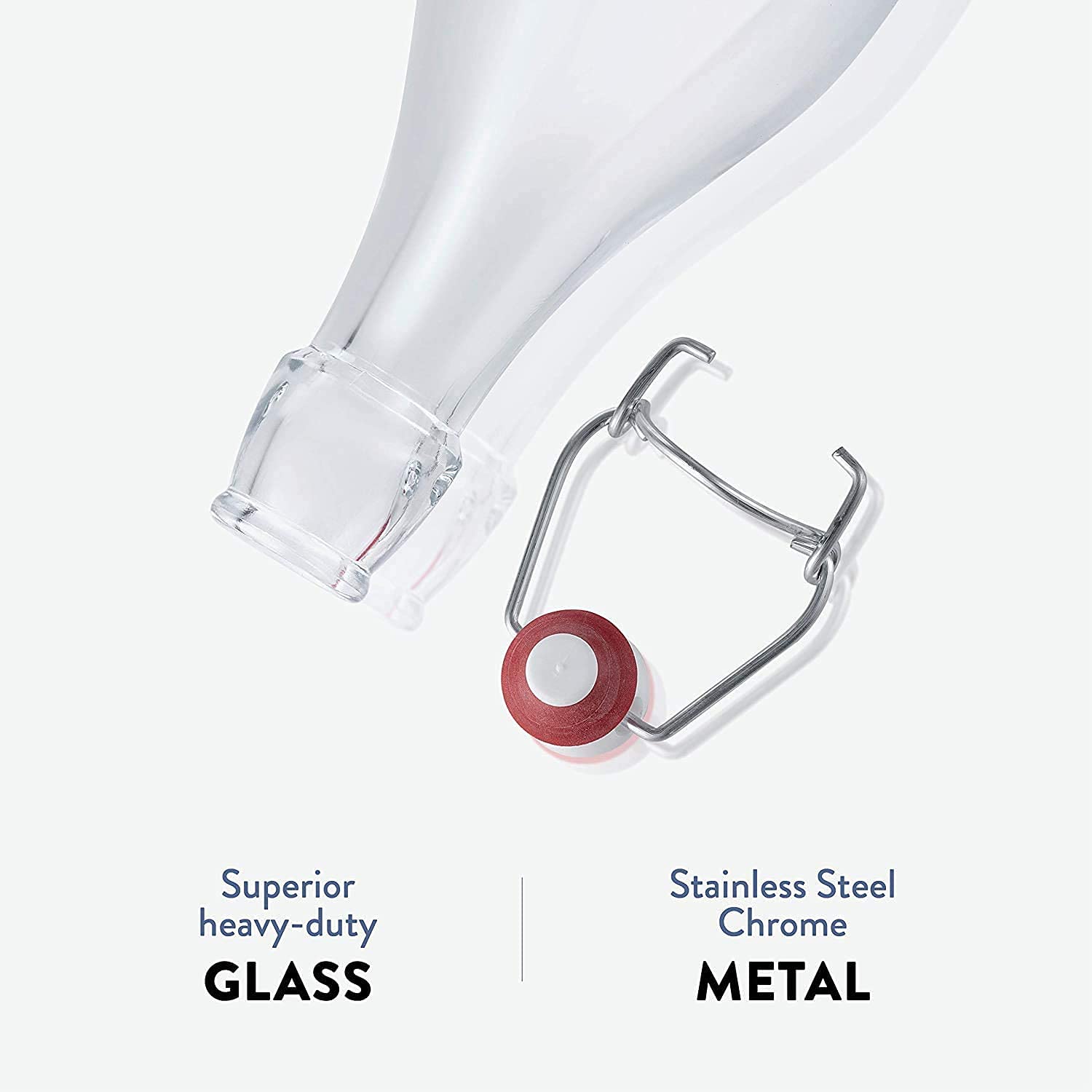 Glass body of Giara bottle with easy handling neck