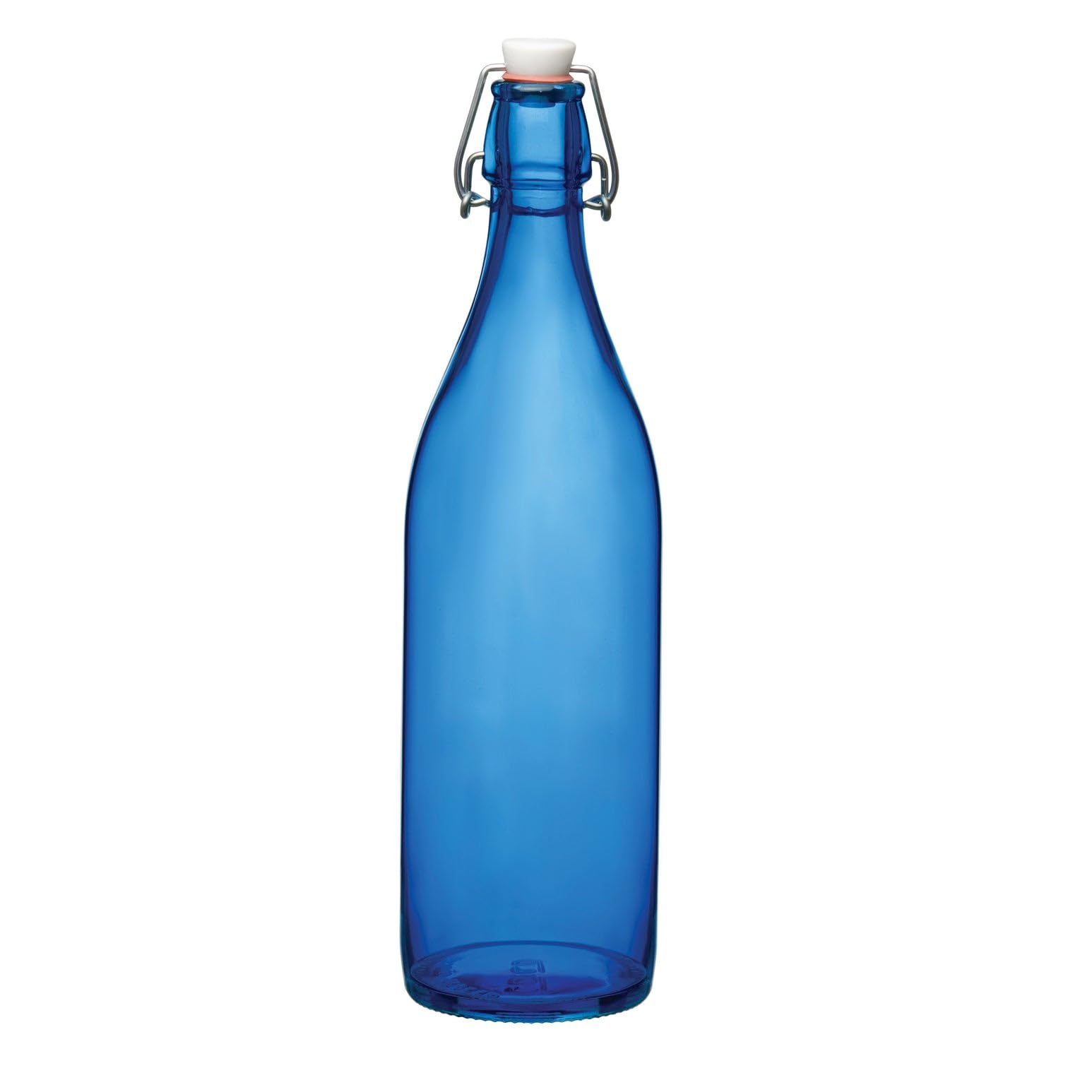 Bormioli Rocco Giara bottle with clamp lid showing secure seal for fresh storage.