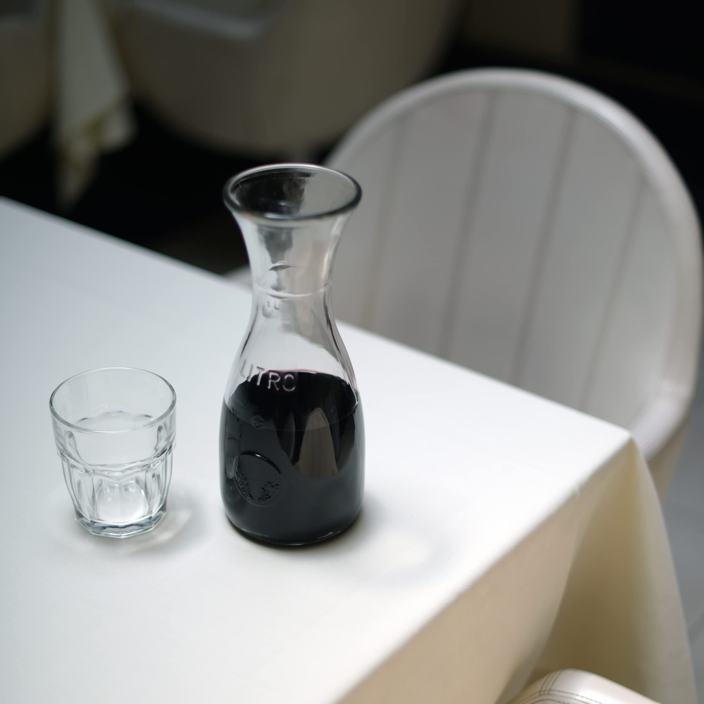 Compact Misura carafe fits in fridge door for quick chilling