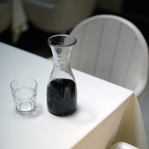 Compact Misura carafe fits in fridge door for quick chilling