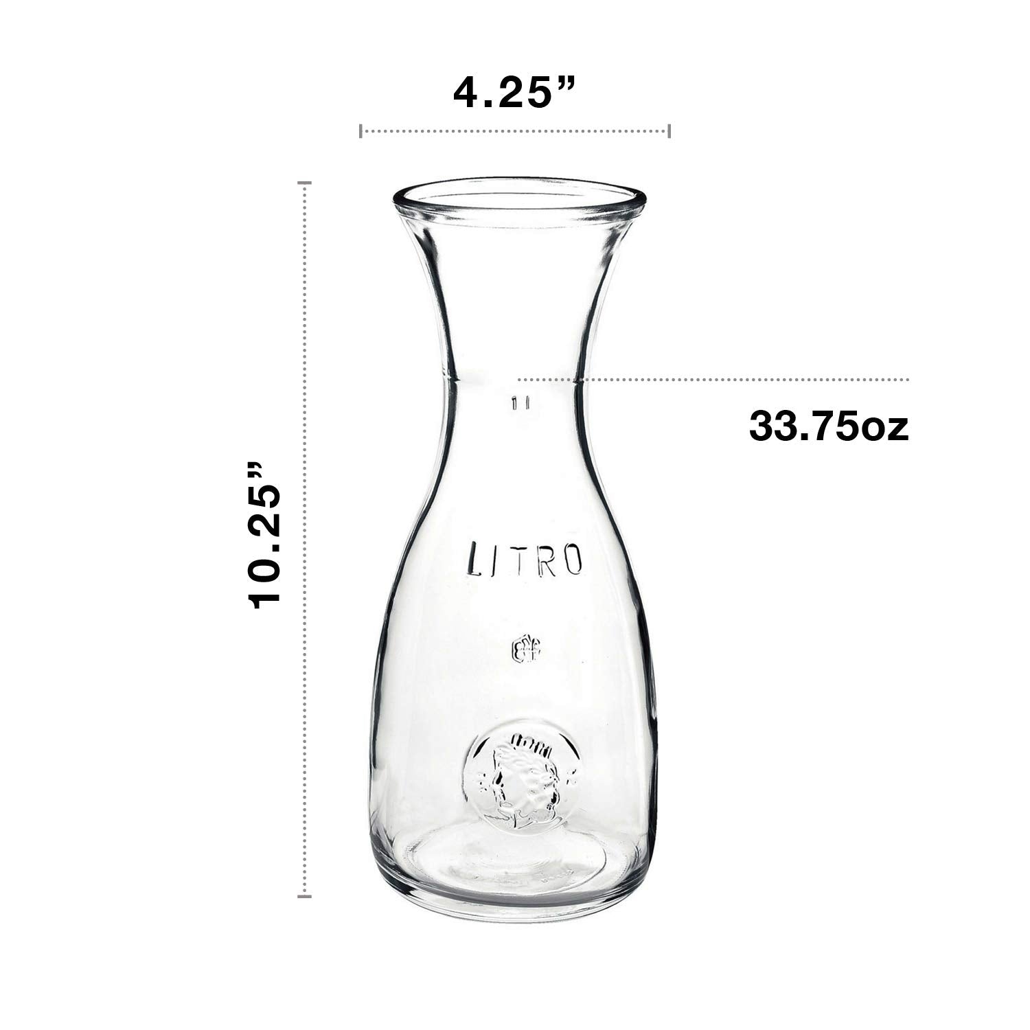 Misura carafe wide mouth allows ice and fruit additions