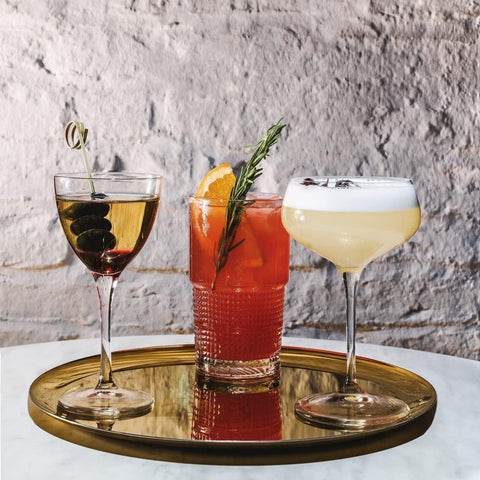 Set of four Nick and Nora glasses for stylish at-home gatherings.