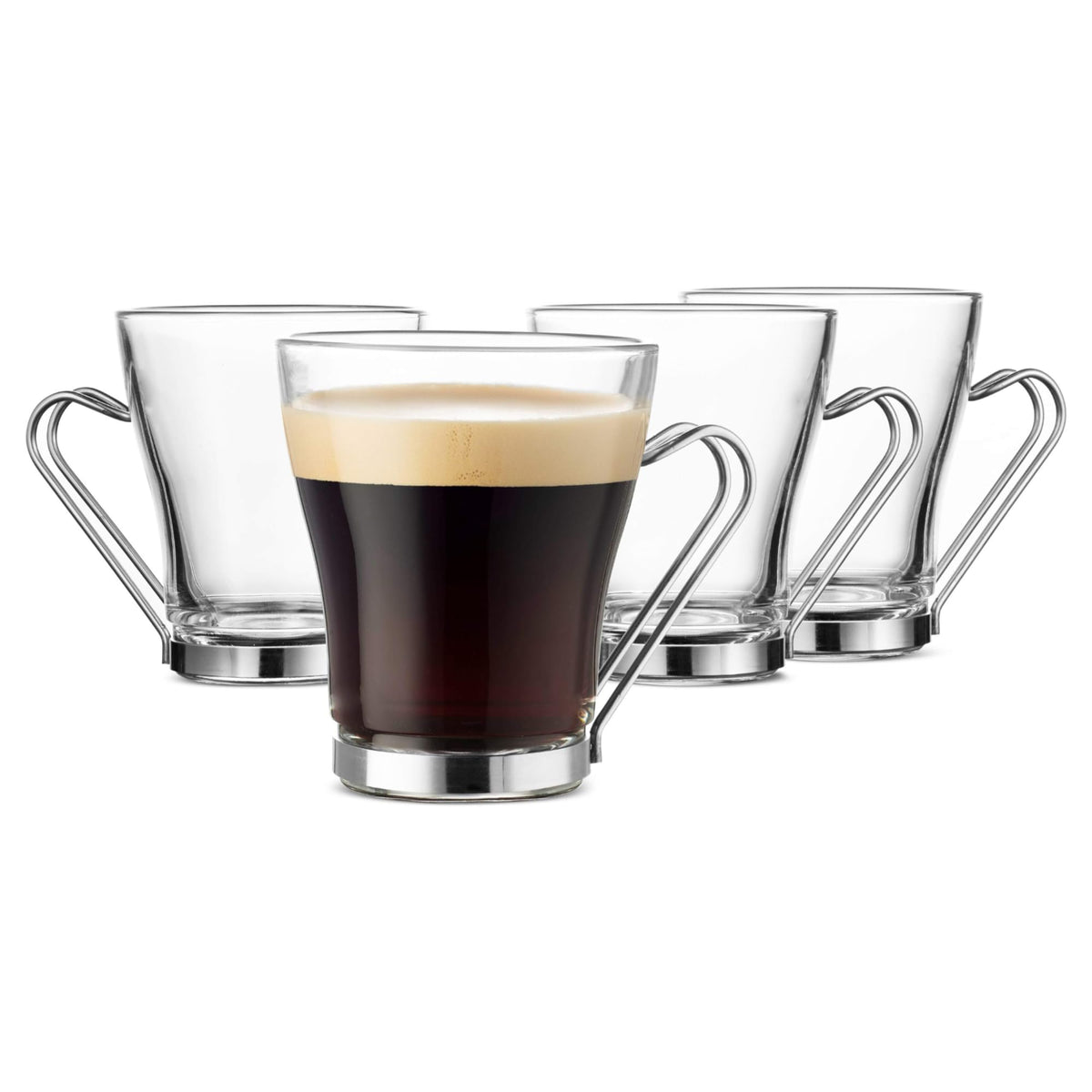 Bormioli Rocco Oslo cups set of four for elegant coffee service.