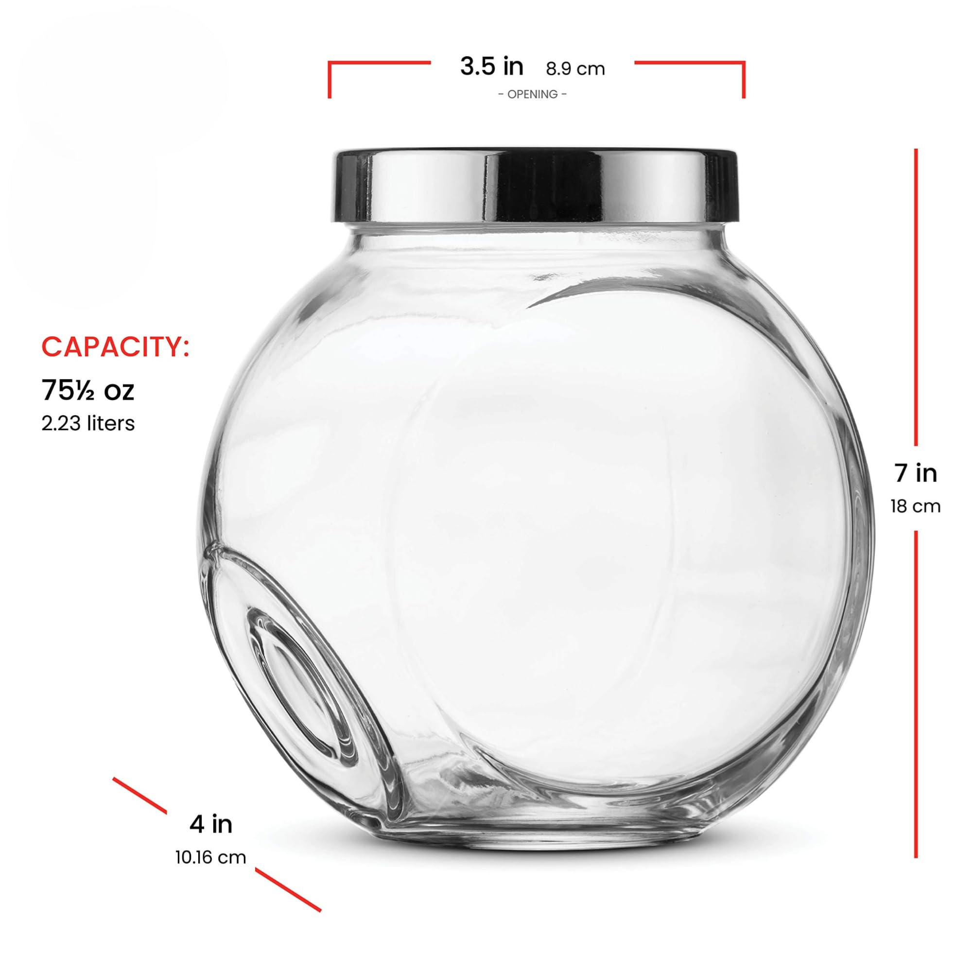 Pandora airtight lid keeps snacks fresh on your kitchen counter.