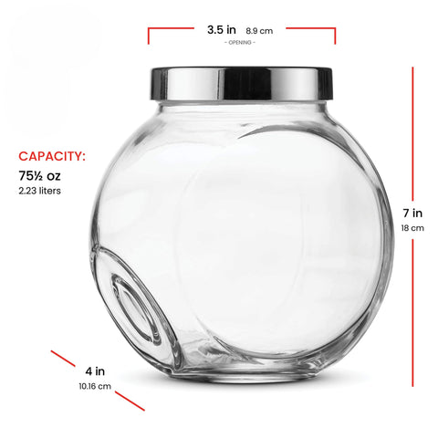 Pandora airtight lid keeps snacks fresh on your kitchen counter.