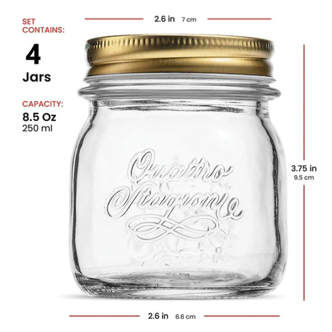 Close-up of airtight lid on Bormioli Rocco Quattro Stagioni jar.