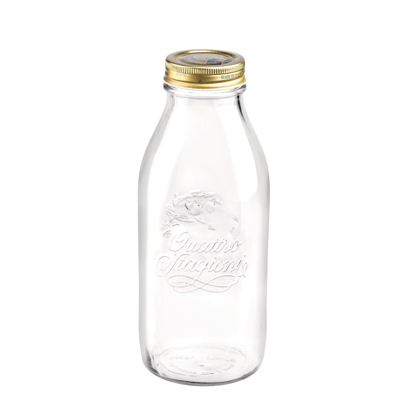 Bormioli Rocco Quattro Stagioni milk bottle with airtight lid for fridge storage