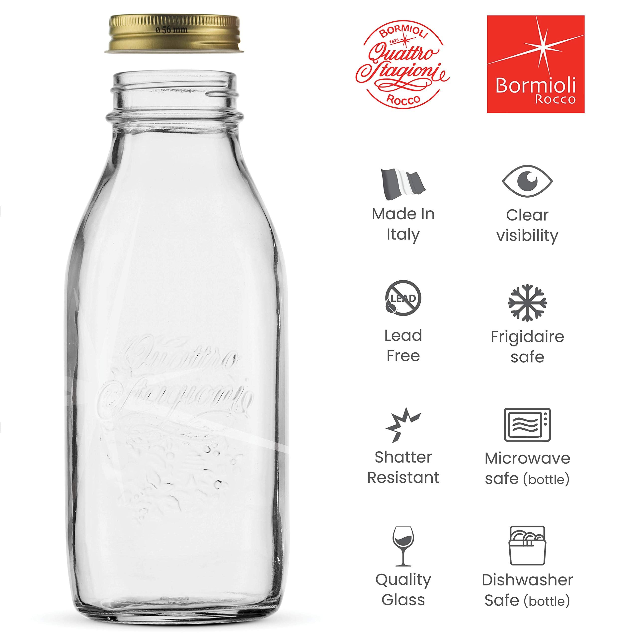 Bormioli Rocco Quattro Stagioni water storage bottle for fresh beverages.