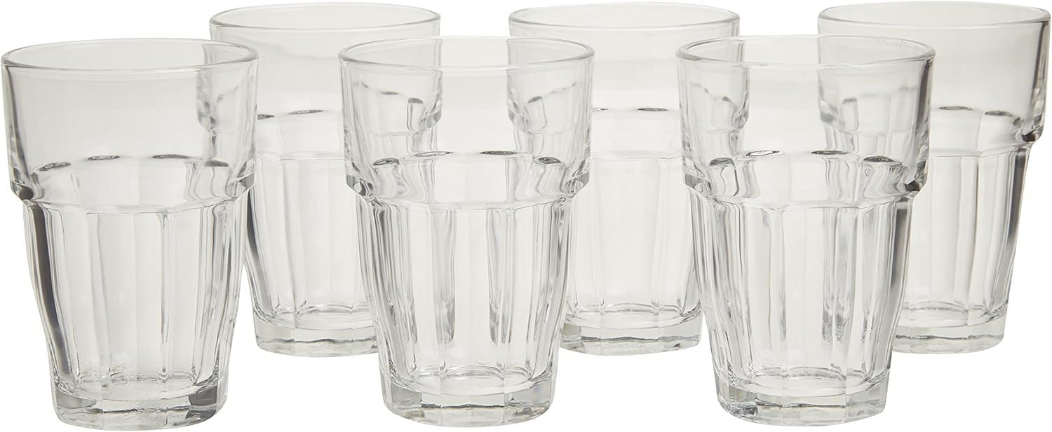 Bormioli Rocco Rock Bar 21.75 oz glass front view showing bar style and durability