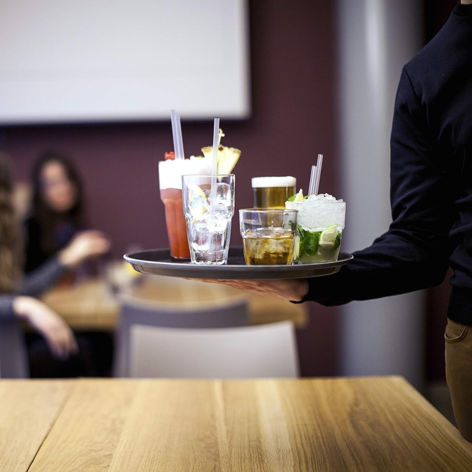 Bormioli Rocco Rock Bar 21.75 oz glass in a restaurant service scenario