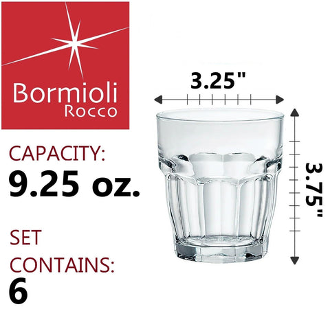 Rock Bar glass with decorative base by Bormioli Rocco.