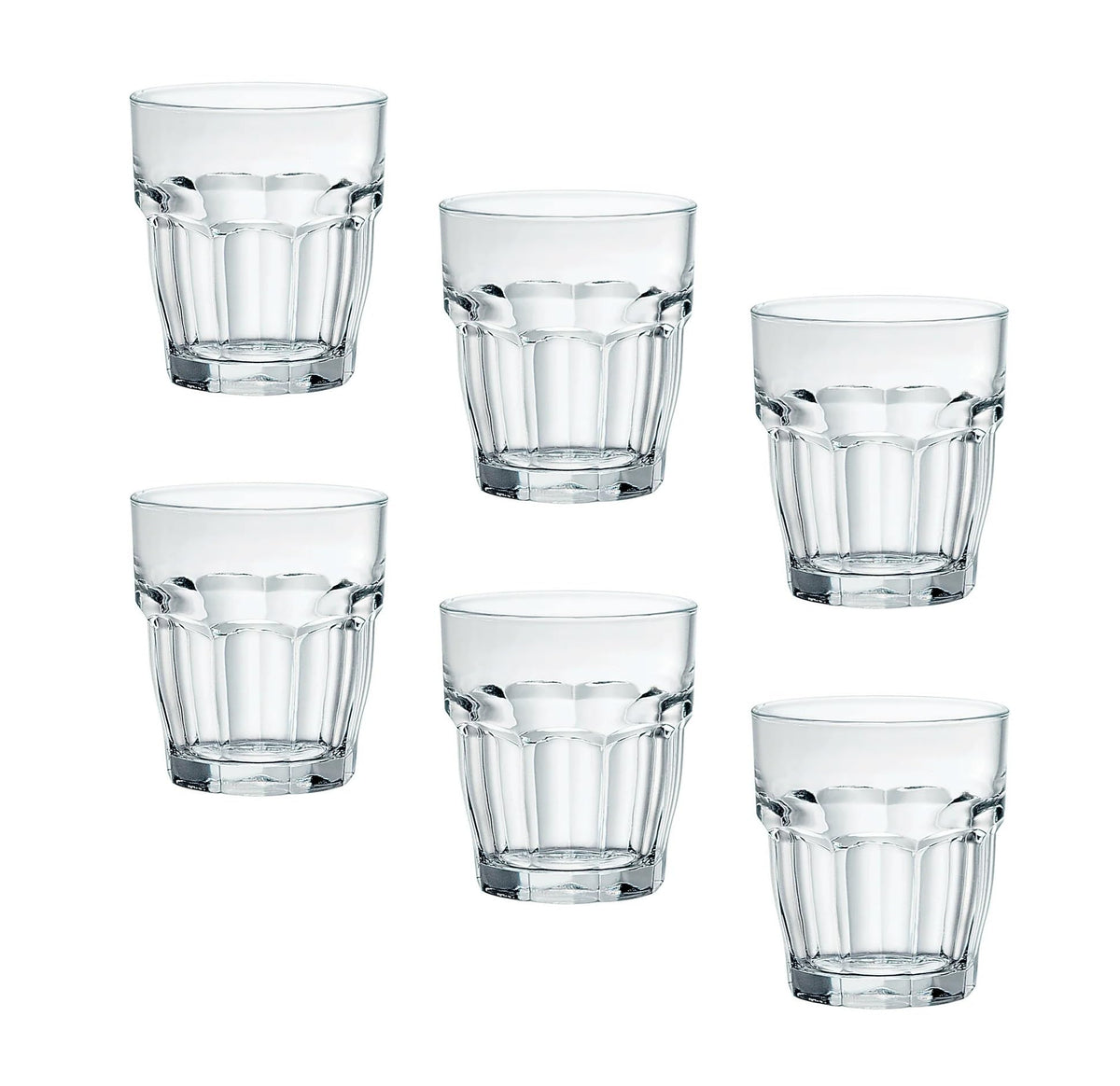 Rock Bar stackable glasses by Bormioli Rocco for professional service.