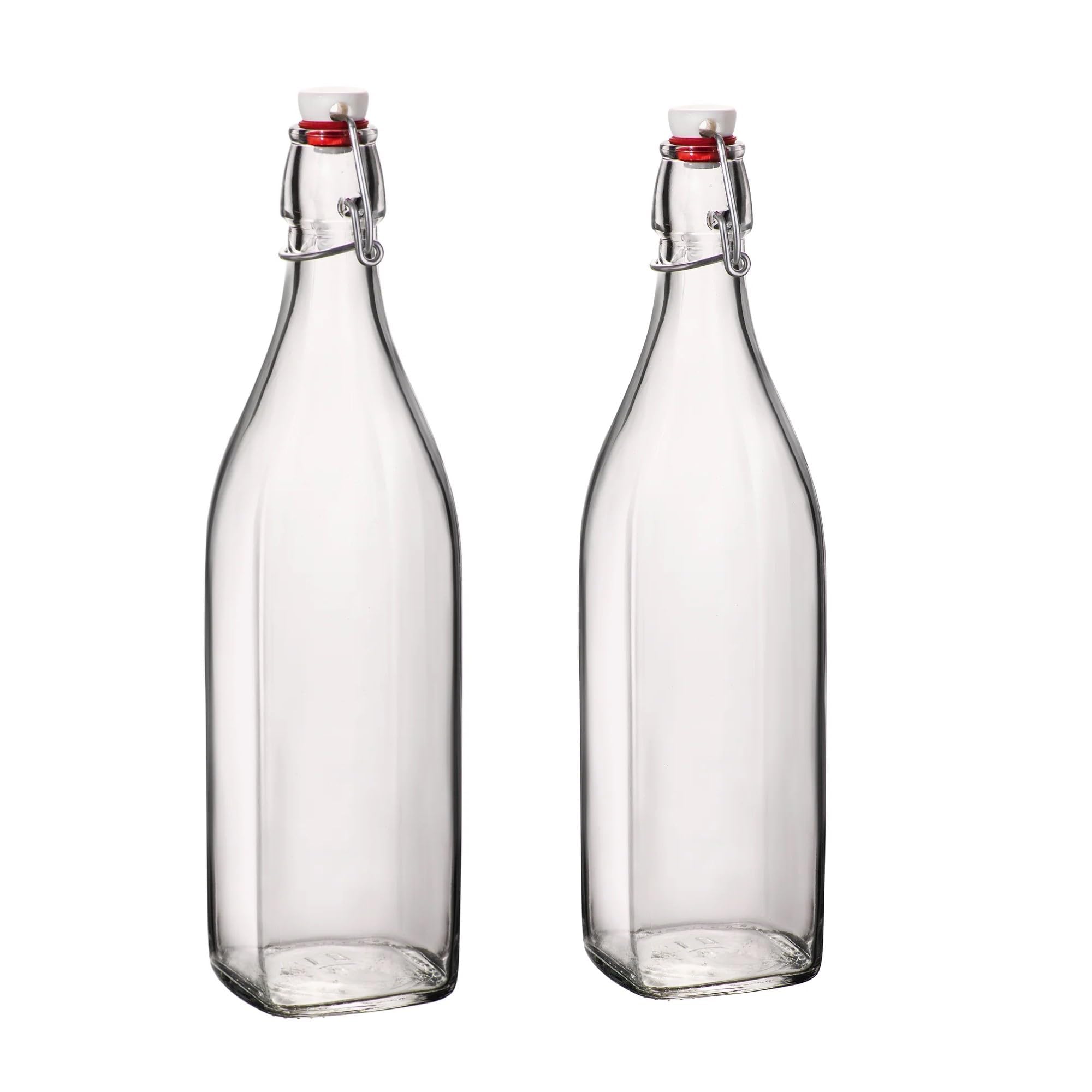 Bormioli Rocco Swing Bottle 33.75 oz cap close-up showing airtight seal for spill-free storage