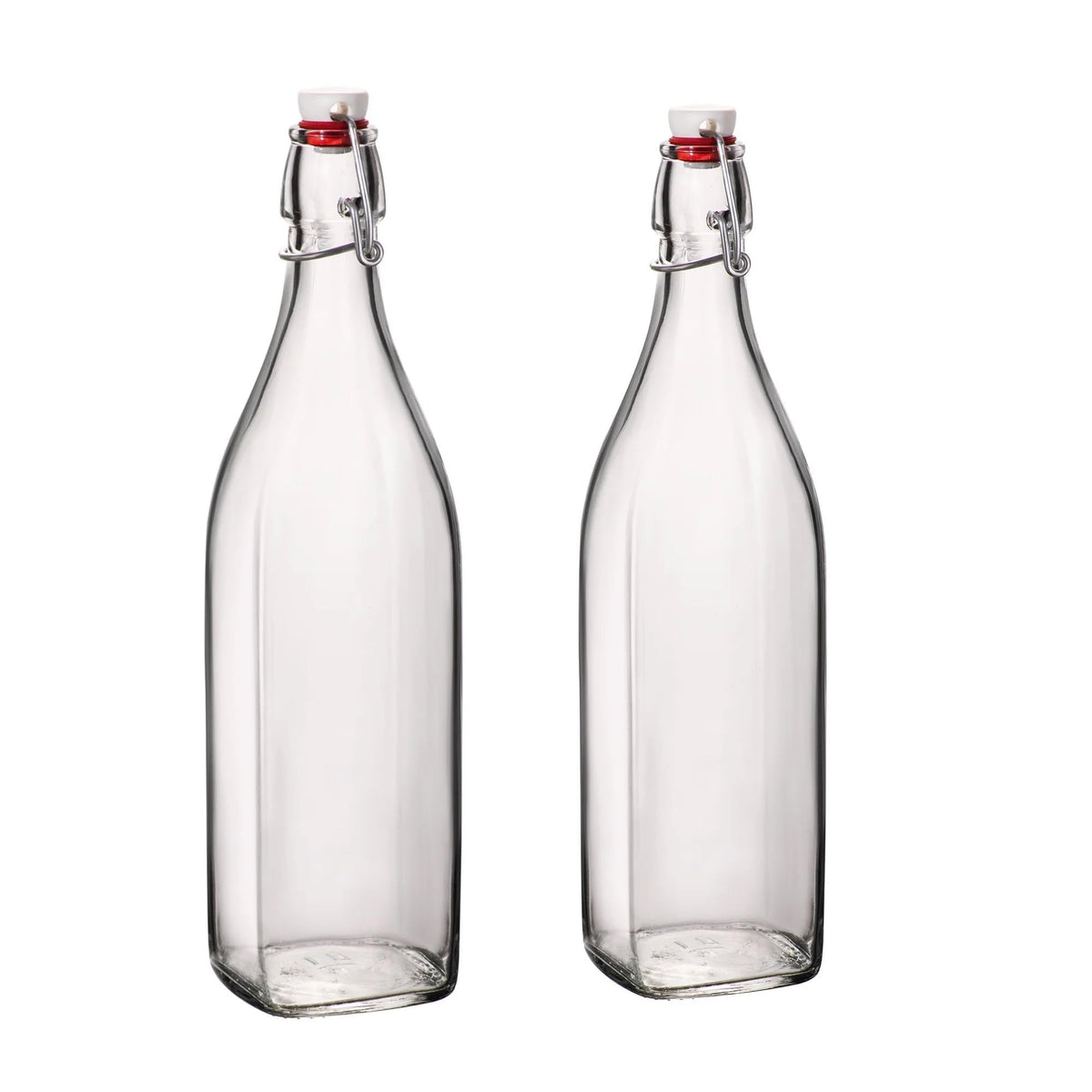 Bormioli Rocco Swing Bottle 33.75 oz cap close-up showing airtight seal for spill-free storage
