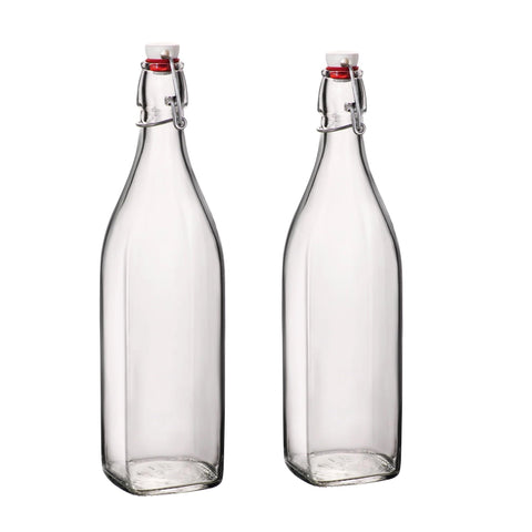 Bormioli Rocco Swing Bottle 33.75 oz cap close-up showing airtight seal for spill-free storage