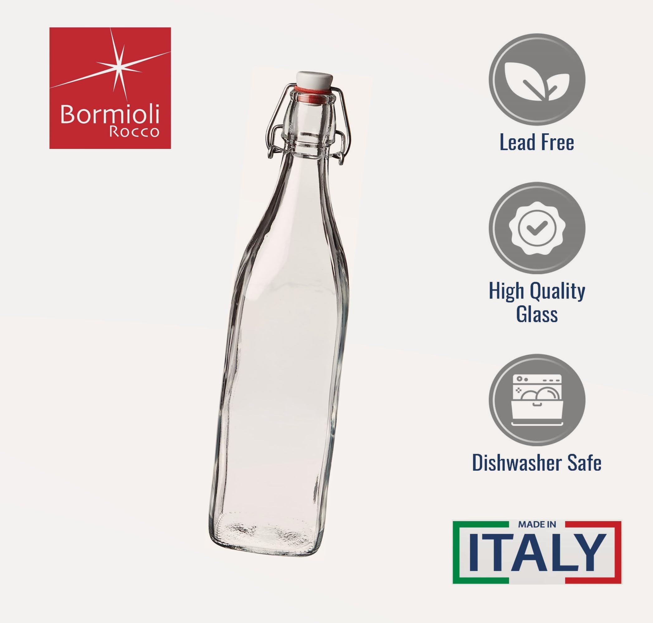 Bormioli Rocco Swing Bottle dressed with dressing storage in pantry