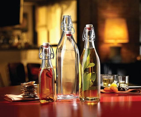 Bormioli Rocco Swing Bottle kitchen-display adds style and practicality.