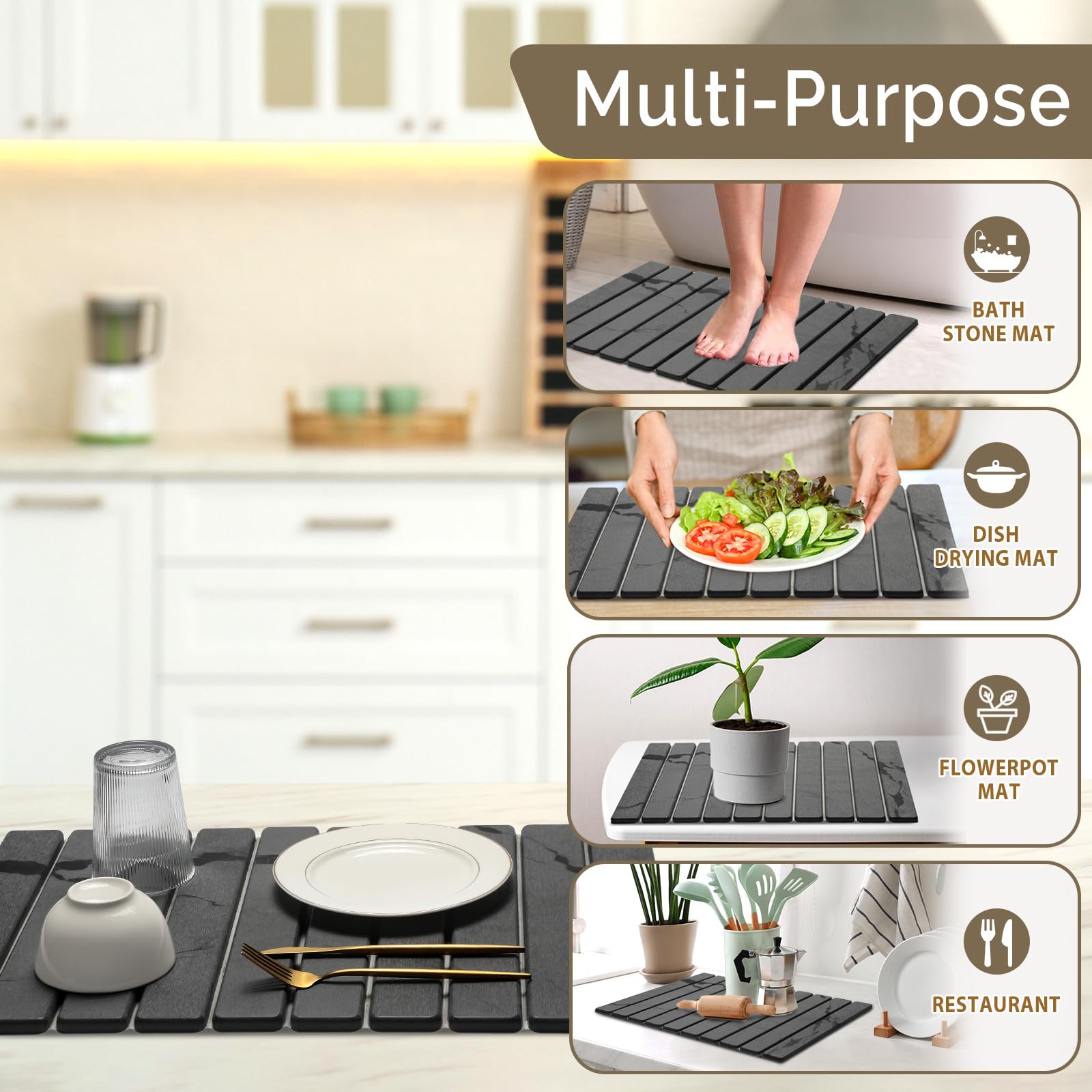 Bornerwhite countertop mat offers heat resistance to protect surfaces