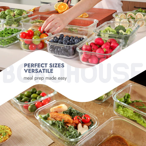 BOROHOUSE clear glass design lets you identify ingredients at a glance