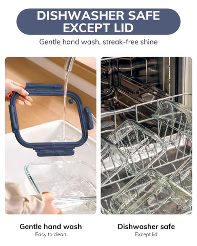 BOROHOUSE dishwasher-safe glass body cleans easily after daily use.