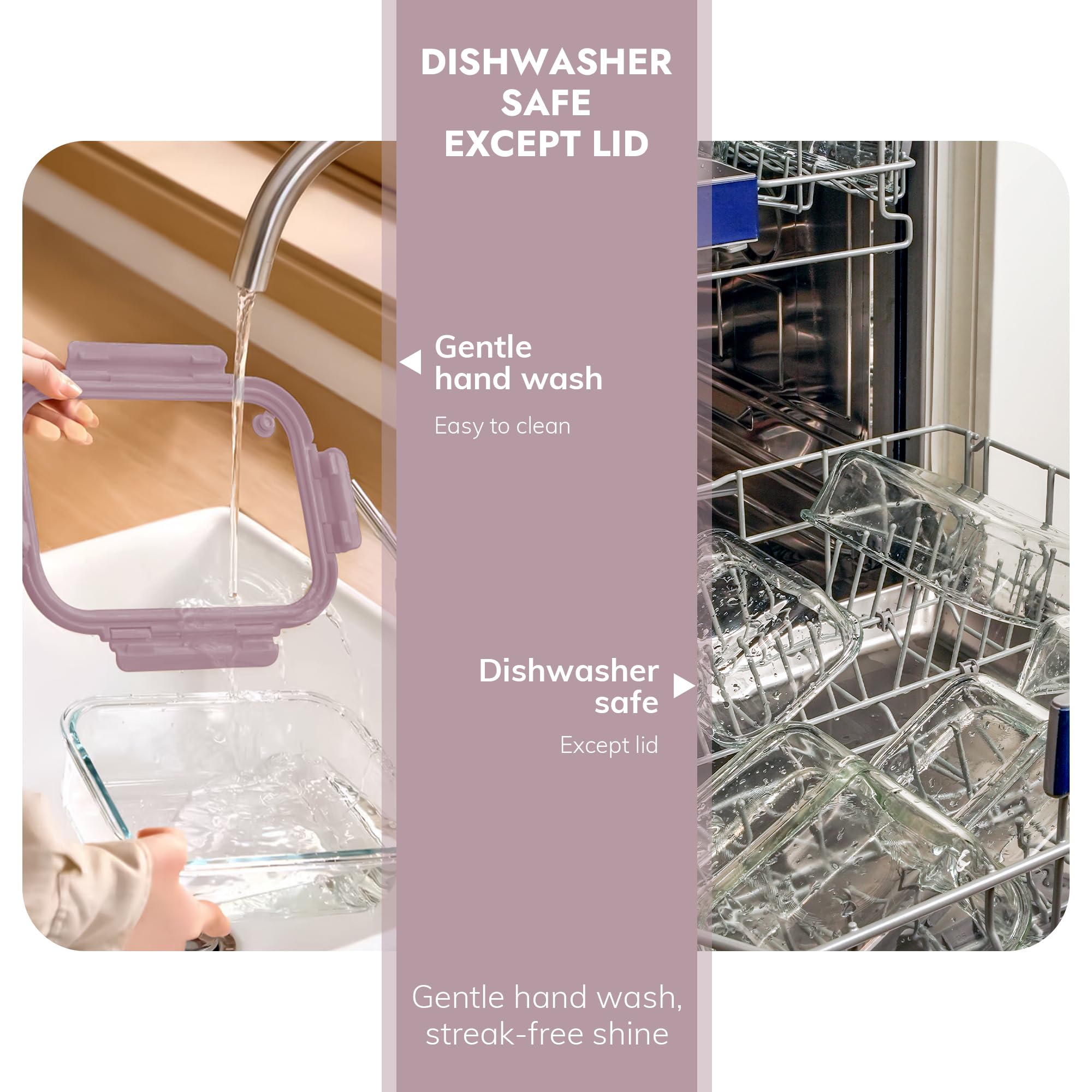 BOROHOUSE dishwasher-safe lids simplify cleaning after busy meals.