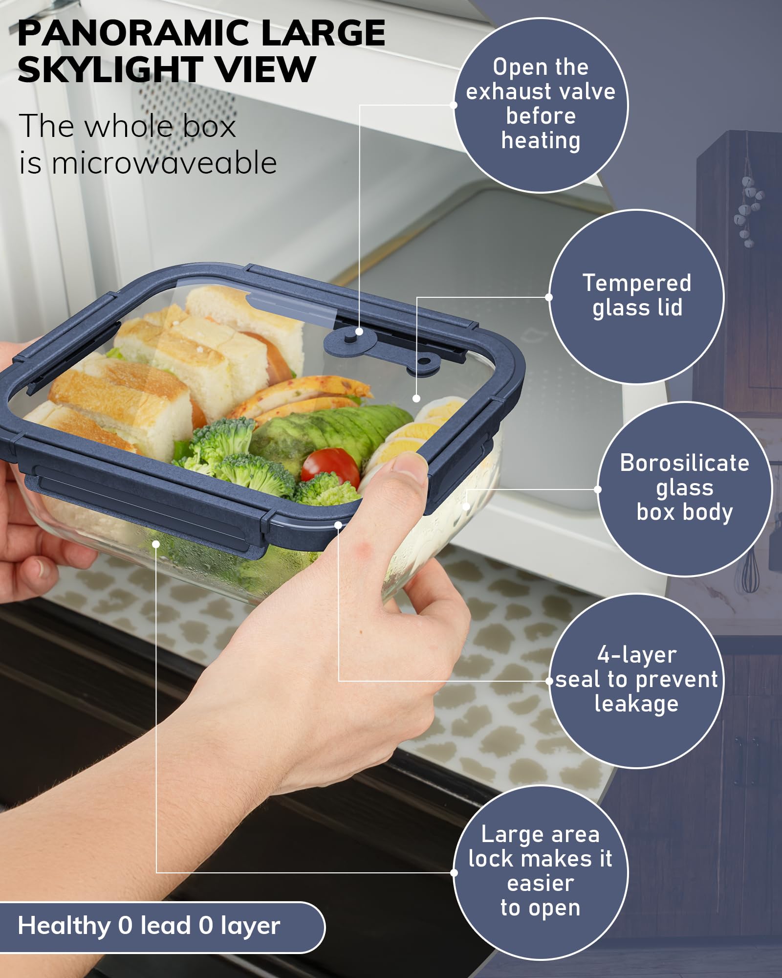 BOROHOUSE freezer to baking dish versatility for thawing to cooking.