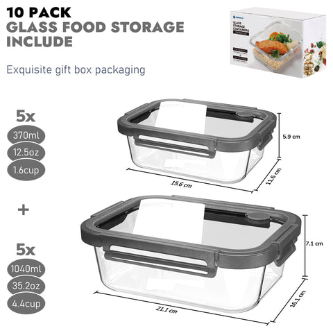 Large 1040ml BOROHOUSE container ready for family meals.