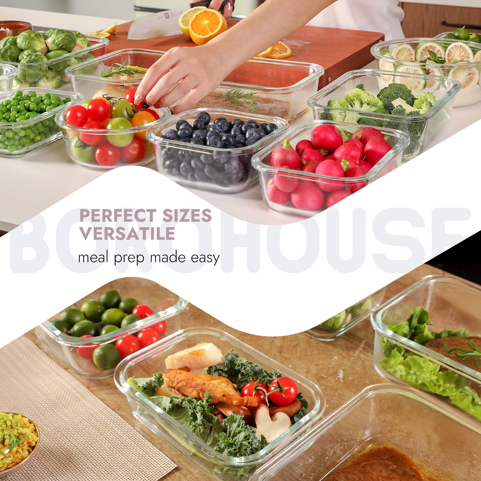 BOROHOUSE oven-safe glass handles temperatures from -4°F to 950°F for versatile use.