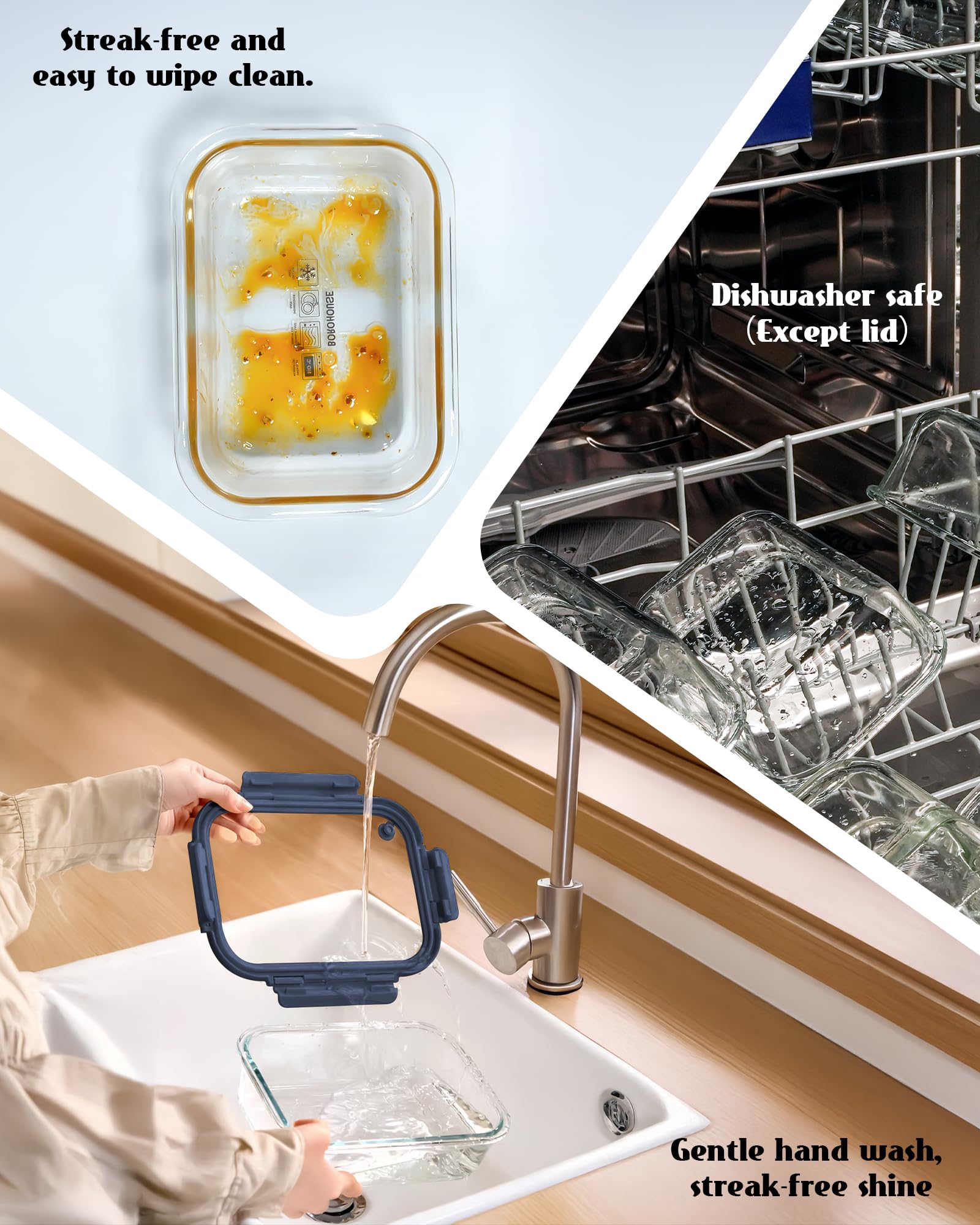 BOROHOUSE range of sizes from 310 ml to 1500 ml for versatile meals.