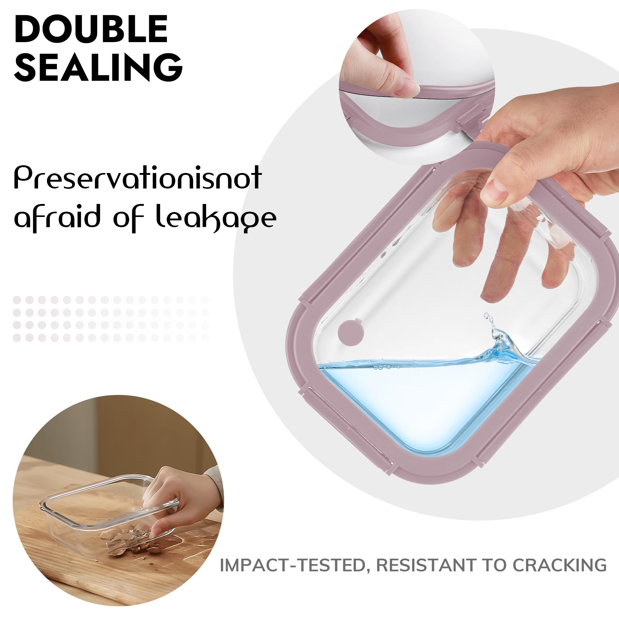 BOROHOUSE tempered lids ensure airtight seal and easy opening.