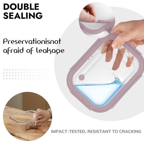 BOROHOUSE tempered lids ensure airtight seal and easy opening.