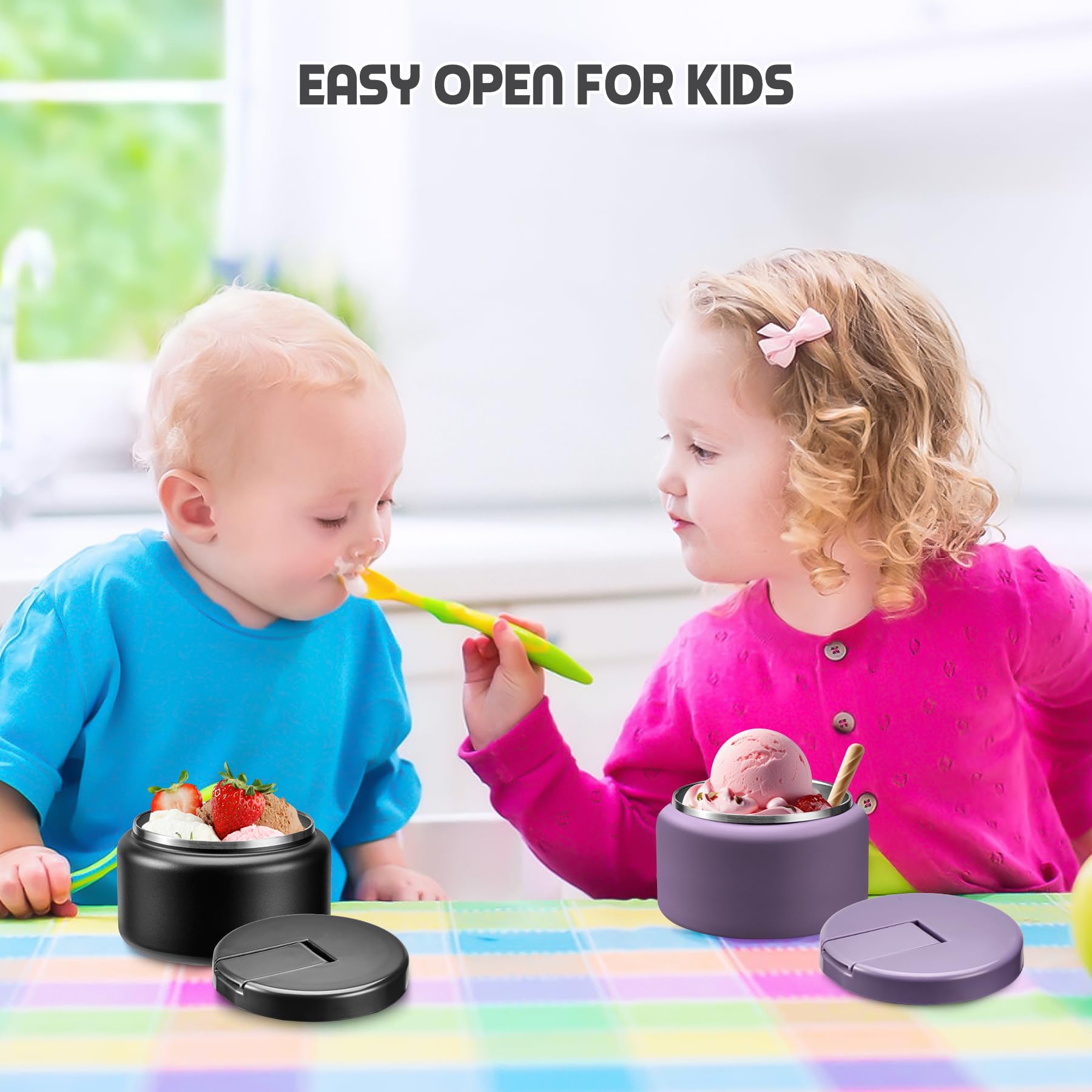 BOSEDSANG 13.5oz capacity suits school meals and snacks.