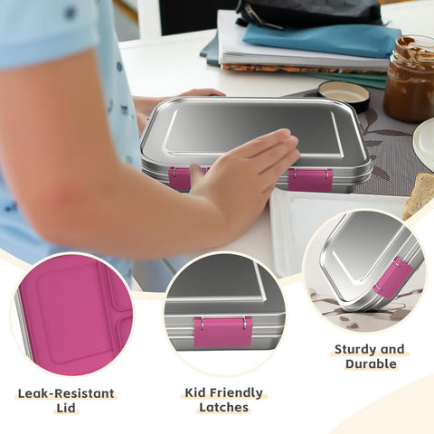 BOSEDSANG open lunchbox shows kid-friendly compartments for balanced meals