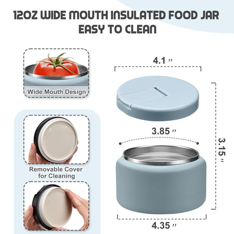 BOSEDSANG blue insulated interior keeps meals warm for hours