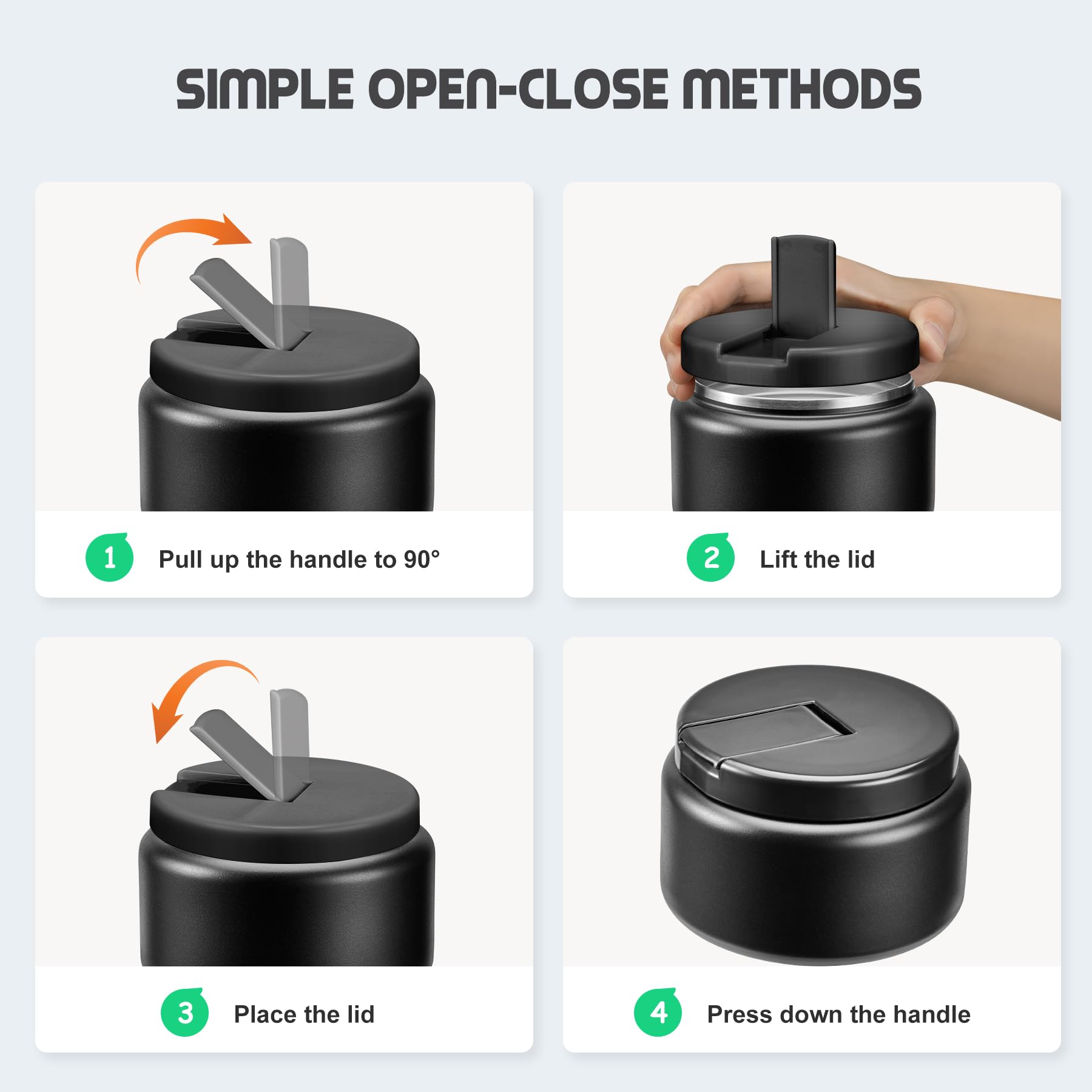 BOSEDSANG wide-mouth design for easy filling and cleaning of the soup thermo.
