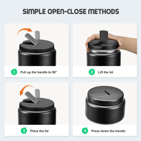 BOSEDSANG wide-mouth design for easy filling and cleaning of the soup thermo.