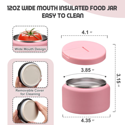BOSEDSANG 13.5oz capacity holds more kid portions for school or outings.