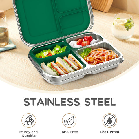 BOSEDSANG lunchbox shows secure locking to prevent leaks during travel.