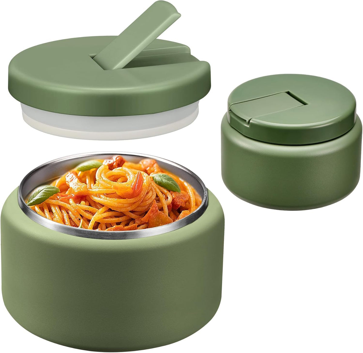 BOSEDSANG 13.5oz soup thermo with buckle lid prevents spills on the go.