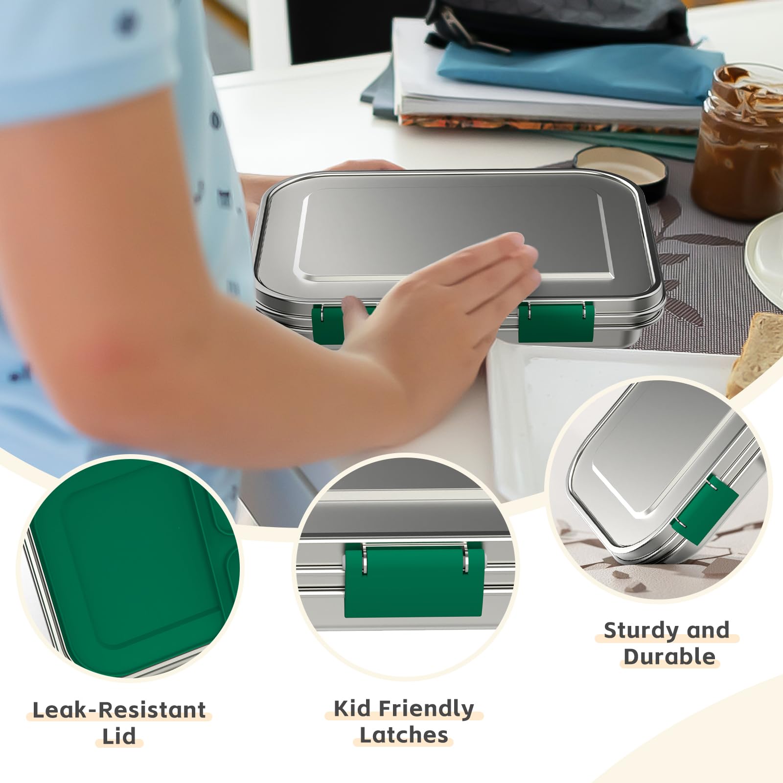 BOSEDSANG dishwasher-safe lunchbox simplifies cleanup after meals.