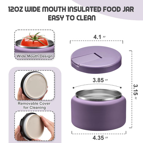 BOSEDSANG insulated stainless steel interior maintains temperature for hours