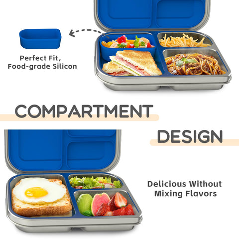 BOSEDSANG stainless steel lunch box with silicone container for leak-free packing.
